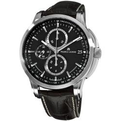 Maurice Lacroix Men's 'Pontos' Black Chronograph Dial Watch