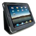 Premium Apple iPad 2 Black Leather Stand Case