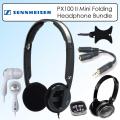 Sennheiser PX100 II Black Supra Aural Mini Folding Headphones Kit