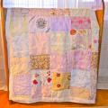 Vintage Cream Sari Patch Throw (India)