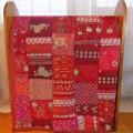 Red Vintage Sari Patch Throw (India)