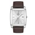 Bulova Men's Stainless Steel Leather Strap Watch