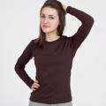 American Apparel Women's Fine Jersey Long Sleeve Brown T-shirt