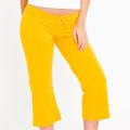 American Apparel Women's Fine Jersey Gold Capri Pants