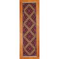 Indo Hand-knotted Kilim Beige and Purple Wool Rug (2'6 x 10)