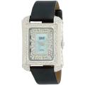 Burgi Women's Rectangular Mother of Pearl Crystal Watch