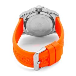 Lucien Piccard Men's 'A Diver' Orange Rubber Watch