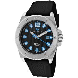 Lucien Piccard Men's 'A Diver' Black Rubber Watch