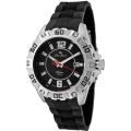 Lucien Piccard Men's 'A Diver' Black Rubber Watch