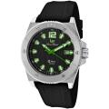 Lucien Piccard Men's 'A Diver' Black Rubber Watch