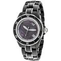 Lucien Piccard Italy Women's 'Celano' Black Ceramic and Stainless Steel Watch