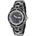Lucien Piccard Italy Women's 'Celano' Black Ceramic and Stainless Steel Watch