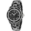 Lucien Piccard Italy Women's 'Celano' Black Ceramic and Stainless Steel Watch