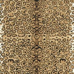 Handmade Safari Leopard Print Wool Rug (8'3 x 11')