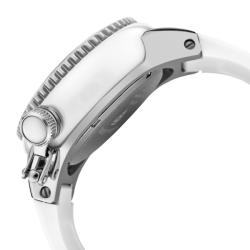 Swiss Legend Unisex 'Neptune Ceramic' White Silicon Watch