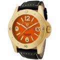 Swiss Legend Men's 'Conqueror' Black Genuine Leather Watch