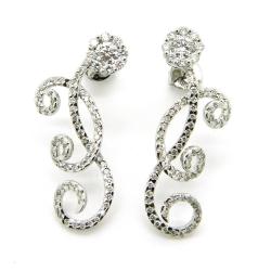 D'sire 18k White Gold 1ct TDW Diamond Earrings (G-H, VS1-VS2)