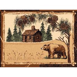 DonnieAnn House & Bear Area Rug (5'x7)