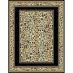 African Adventure Leopard Skin Area Rug (5' x 7')