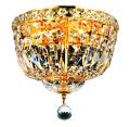 Gold Four-light Flush Mount Fixture