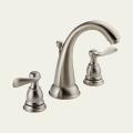 Peerless 8-inch Widespread Brushed Nickel Lavatory Faucet With Pop-Up Drain