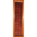 Pakistani Hand-knotted Bokhara Red/ Ivory Wool Rug (2'7 x 16'11) (Pakistan)