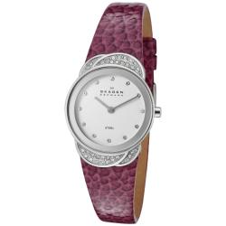 Skagen Women's Purple Genuine Leather Watch