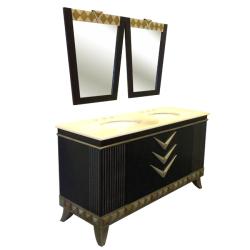 Sydney 63-Inch Double Bowl Vanity Cabinet & Mirrors