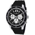 Jacques Lemans Unisex 'Rome' Black Silicon Watch