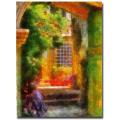Lois Bryan 'Courtyard in Croatia' Canvas Art