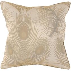 Brussels Peacock Feather Decorative Pillow