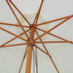 10-foot Wooden Patio Umbrella with Pulley