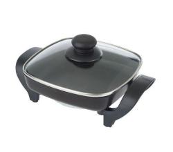 Deni Non-Stick Electric Skillet with Glass Lid (Refurbished)