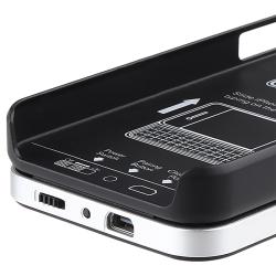 Black/ Silver Sliding Bluetooth Keyboard/ USB Cable for Apple iPhone 4