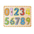 Puzzled Raised Puzzle Numbers with Animals Wooden Puzzle Toy