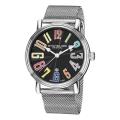 Stuhrling Original Men's Roulette Rainbow Mesh Bracelet Watch