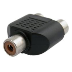RCA to 2-RCA Female AV Video Adapter Jack Splitter (Pack of 2)