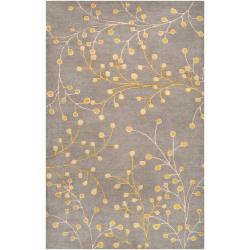 Hand-Tufted Blantyre Grey/Yellow Wool Rug (8' X 11')