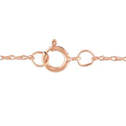 10k Pink Gold 1/6ct TDW White Diamond Heart Necklace (G-H, I2-I3)