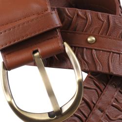 Chinese Laundry Women's Brushed Buckle Ruched Detail Belt