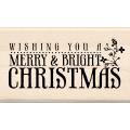 Inkadinkado Christmas 'Merry and Bright Christmas' Mounted Rubber Stamp