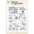 Crafty Secrets 'Winter Wishes' Large Clear Art Stamps