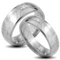 Tungsten Carbide 'The One' Laser-etched Elvish Script His and Her Wedding Band Set