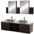 Avara 72-inch Espresso Oak Double Bathroom Vanity Set