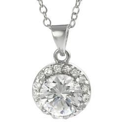 Tressa Silvertone Round-cut Cubic Zirconia Necklace