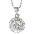 Tressa Silvertone Round-cut Cubic Zirconia Necklace