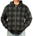 Courage Men's Black Plaid Hoodie