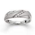 Sterling Silver Men's 1/10ct TDW Diamond 5-stone Ring (H-I, I2-I3)