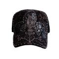 Stephanie Wear Women's Rhinestone Fleur De Lis Trucker Hat