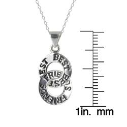 Sunstone Sterling Silver 'Best Friends' Circle Necklace